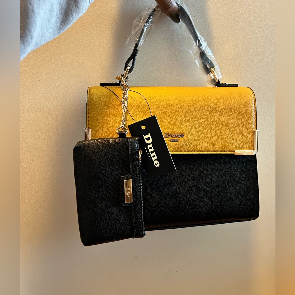 Dune London large clutch NWT! Shoulder strap and coin purse.